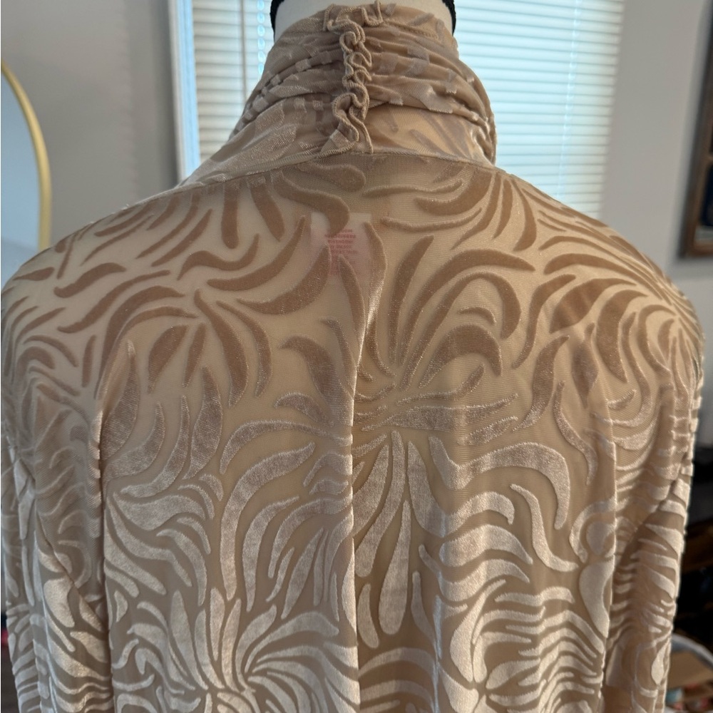 Ruby Rd. Beige Champagne Patterned Women's Kimono… - image 6